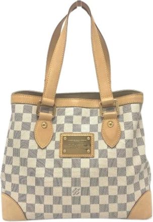 Louis Vuitton Pre-owned Handbags, female, White, Size: ONE SIZE Pre-owned Vintage Damier Azur Tote Bag