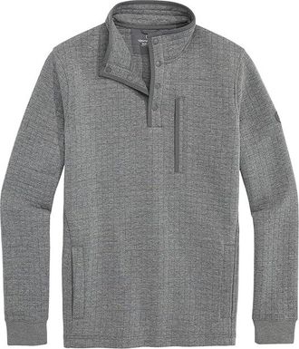 Vineyard Vines Quilted Navigator 1/4 Snap Mens Sweatshirt Grey Heather : 2XL, Cotton/Polyester