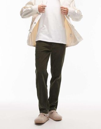 Levi's Chino originali in tessuto a coste ampie comodi verde scuro