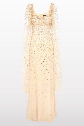 Jenny Packham Angel Wing Dress in Sandy Beach at Nordstrom, Size 10 Uk