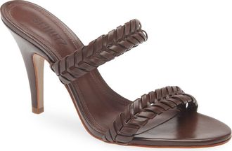 Schutz Cipri Slide Sandal in Chestnut Brown at Nordstrom, Size 10.5