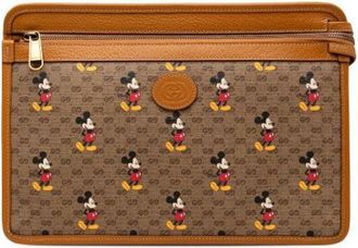 Gucci Pre-owned Clutches, female, Brown, Size: ONE SIZE Pre-owned Coated Canvas Clutch