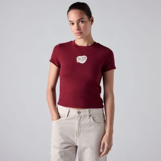 Levi's Graphic Essential Baby Tee - Womens - XS - Red