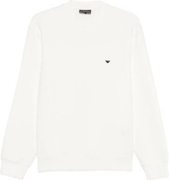 Emporio Armani White Crew Neck Sweatshirt
