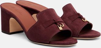 Loro Piana Mules Summer Charms 55 in suede