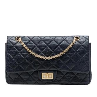 Chanel Pre-owned Vintage Double Flap Shoulder Bag - Dames - Vintage Schoudertas - Zwart - ONE Size - Leer - Vintage