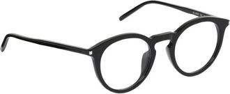 Saint Laurent Accessoires, Heren, Zwart, ONE Size, Sl 347 Ronde Acetaat Brillen