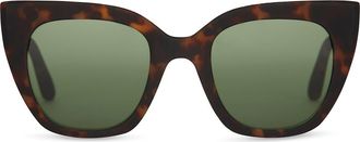 Toms Sydney 50mm Gradient Small Cat Eye Sunglasses in Matte Blonde Tortoise at Nordstrom