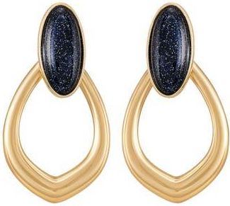 Vince Camuto Faux Stone Doorknocker Earrings in Goldtone at Nordstrom Rack