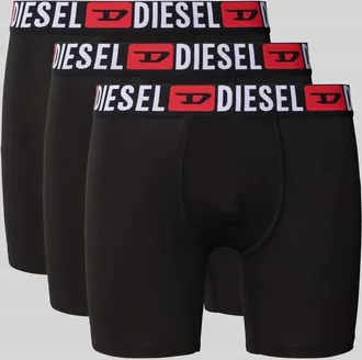 Diesel Trunks mit Logo-Stitching Modell Max im 3er-Pack in Black, Größe XXL