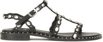 Ash Plus Sandaal - Dames - Sandalen - Zwart - 38 EU - Leer - Schoenen