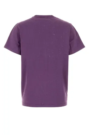 Ganni Womens Future Heavy Relaxed T-Shirt Teddy Forest Bright Violet Maglie Sweater