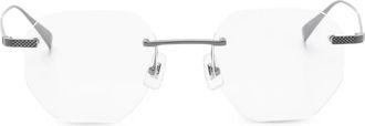 Dunhill Bril met geometrisch montuur - Wit