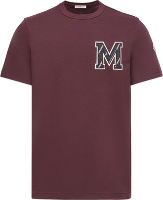 Moncler Moncler Cotton Jersey Monogram T-shirt, Men, Red, Size: 3xl