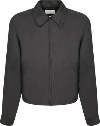 Christophe Lemaire Short Blouson - Heren - Zomerjassen - Zwart - L - Katoen - Jassen
