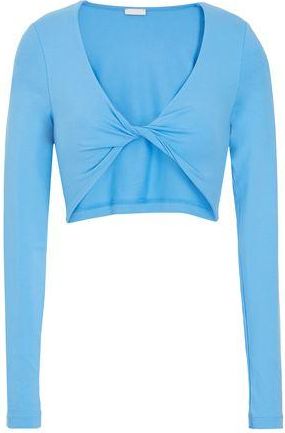8 by YOOX VISCOSE JERSEY FRONT TWIST TOP