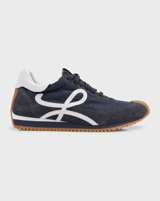 Loewe Men & apos;s Flow Runner 2.0 Nylon and Suede Sneakers