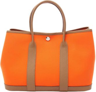 Herm&egrave;s Pre-owned Hermes Toile and Negonda Garden Party 30 Ladies BM16PPO6PU4W5GGH