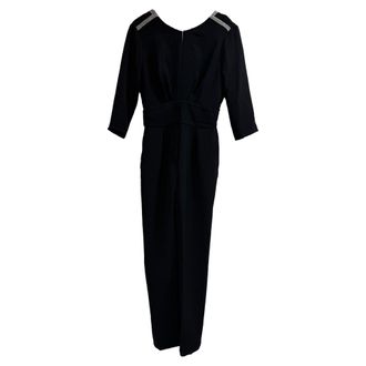 BA&SH Ba & sh Crew Neck Jumpsuit in Black Polyester