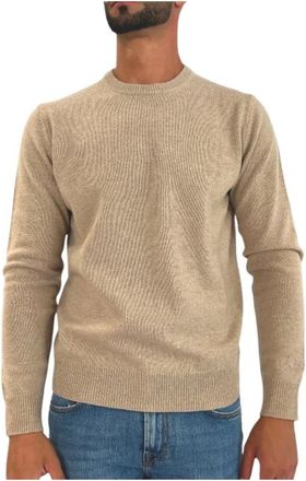 Saint Barth Regent Ronde Hals Trui - Heren - Ronde hals truien - Beige - M - Wol - Truien & Vesten