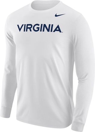 Nike Virginia Cavaliers Nike Mens Football Long-Sleeve T-Shirt in White | M12333P397UNVA-WHT