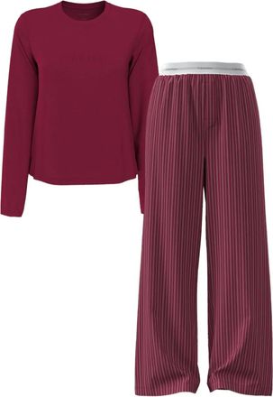 Calvin Klein logo striped pajama (set of two) - Rood