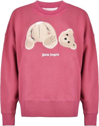 Palm Angels (WMNS) Palm Angels Teddy Bear Sweatshirt Punch Pink PWBA017F21FLE0032860