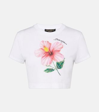 Dolce & Gabbana Floral cotton crop top