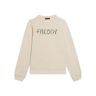 Freddy Felpa con Logo Animalier e Drappeggio sulle Spalle