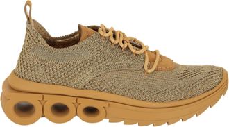Ferragamo Nima Metallic Knit Sneakers