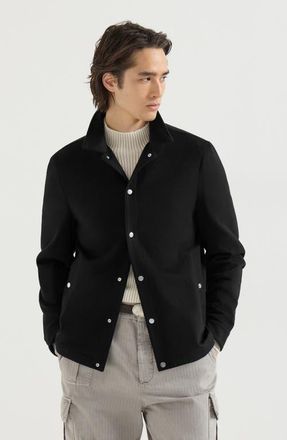 Brunello Cucinelli Lightweight cashmere flannel outerwear jacket in Black at Nordstrom, Size 50