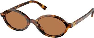 Miu Miu Regard Zonnebril - Dames - Zonnebrillen - Bruin - 50 MM - Accessoires