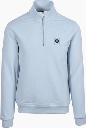 Belstaff Mens BELSTAFF HALF ZIP SWEATSHIRT SKY BLUE - Size: 38
