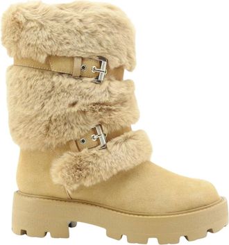 Guess Schoenen, Dames, Beige, 40 EU, Leer, Enkellaars