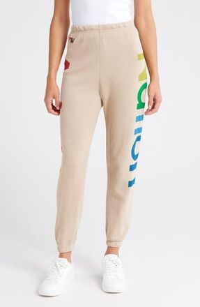 Aviator Nation Rainbow Logo Sweatpants in Sand at Nordstrom, Size Small