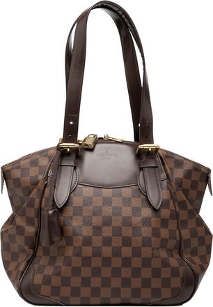 Louis Vuitton Pre-owned Womens Damier Ebene Verona Mm - Brown Textile - One Size