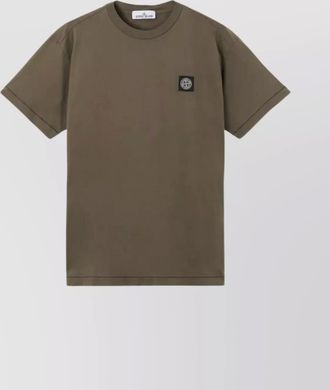 Stone Island compass logo patch crew neck slim fit t-shirt