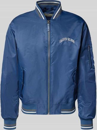 Calvin Klein Jeans Regular Fit College-Jacke mit Label Stitching in Marine, Gr&ouml;&szlig;e XXL