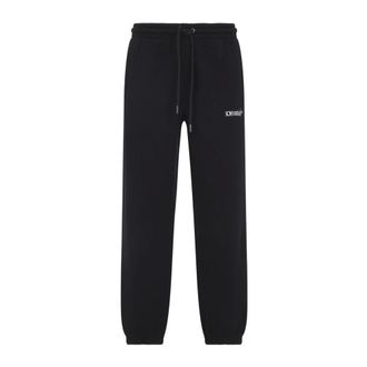 Off-white Sweatpants, male, Black, Size: XL Heraldic Arrow Cuffed Sweatpant