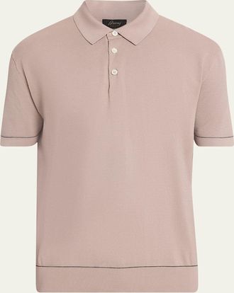 Brioni Mens Sea Island Polo Shirt