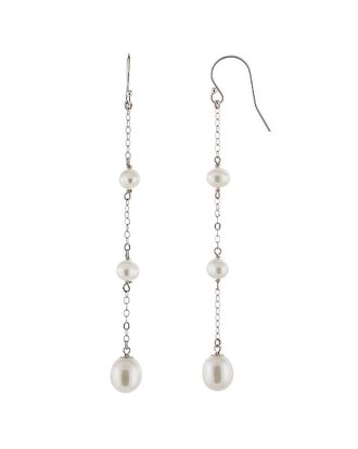 Splendid Pearls Silver 5-8Mm Freshwater Pearl Earrings