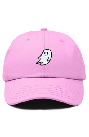 Dalix Ghost Embroidered Low Crown Cap in Light Pink at Nordstrom