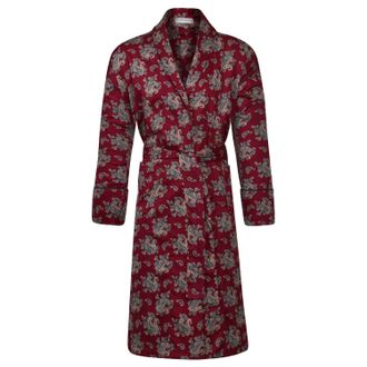 Bown of London Gatsby Paisley Lightweight Dressing Gown in Wine | Size: 4XL