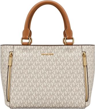 Michael Kors Nabela Zip Satchel - - Bags - Donna - Beige - ONE SIZE