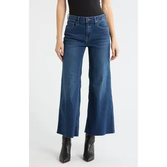 Vigoss Retro Raw Hem Ankle Palazzo Jeans in Medium Wash at Nordstrom Rack, Size 28