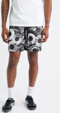 Billionaire Boys Club BB Vinyls Drawstring Knit Shorts in Black at Nordstrom Rack, Size Xx-Large