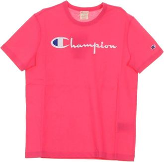 Champion Mannen Crewneck Tee - Heren - T-shirts - Roze - M - Tops