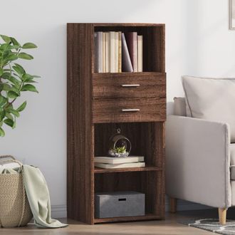 Berkfield Home Highboard Brown Oak 50x42.5x124 cm Engineered Wood