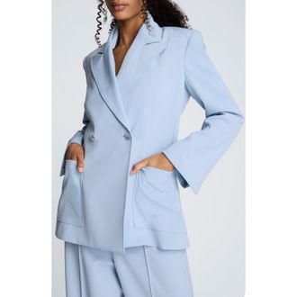 Kenneth Cole Double Breasted Contour Jacket in Blue Dawn at Nordstrom, Size X-Large