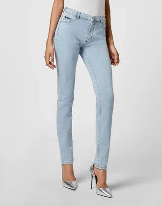 Philipp Plein High Waist Jegging Women in Icefrost at Nordstrom, Size 28